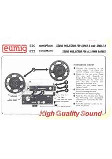 Eumig S 822 manual. Camera Instructions.